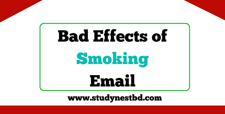 Bad Effects of Smoking Email