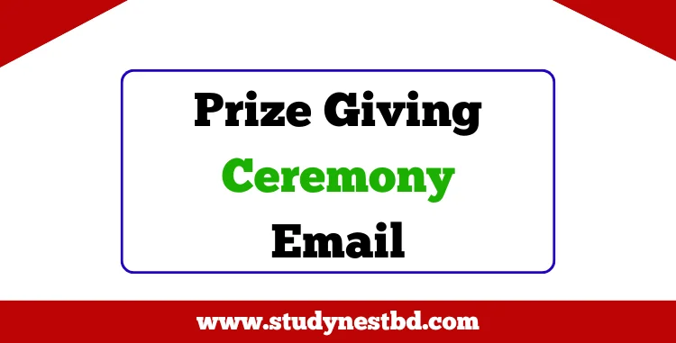 Prize Giving Ceremony Email