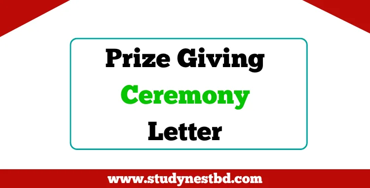 Prize Giving Ceremony Letter