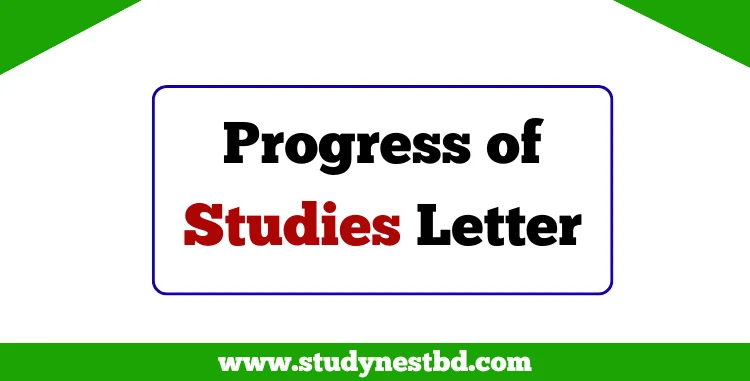 Progress of Studies Letter