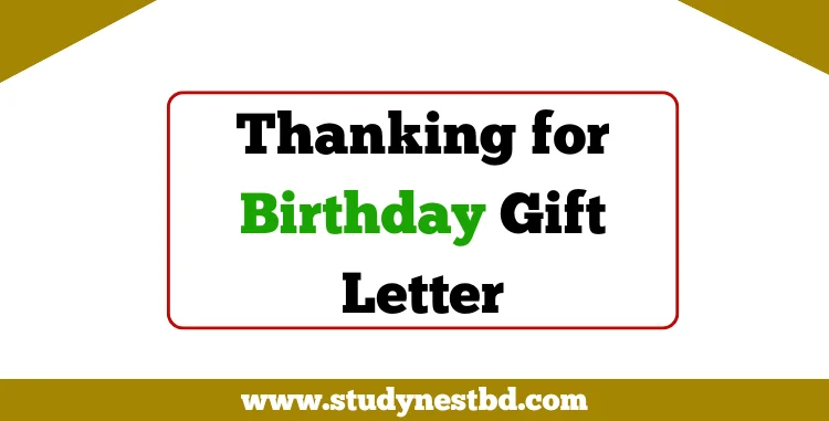 Thanking for Birthday Gift Letter