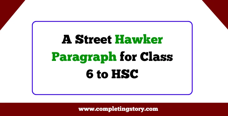 A Street Hawker Paragraph for Class 6 to HSC